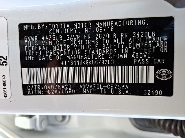 2019 Toyota Camry SE