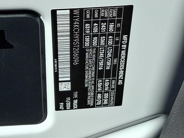 2025 Mercedes-Benz Sprinter 2500 Cargo 170 WB High Roof