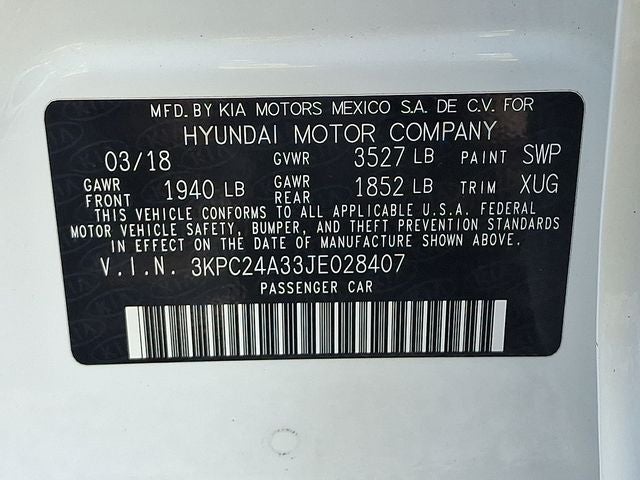2018 Hyundai Accent SE