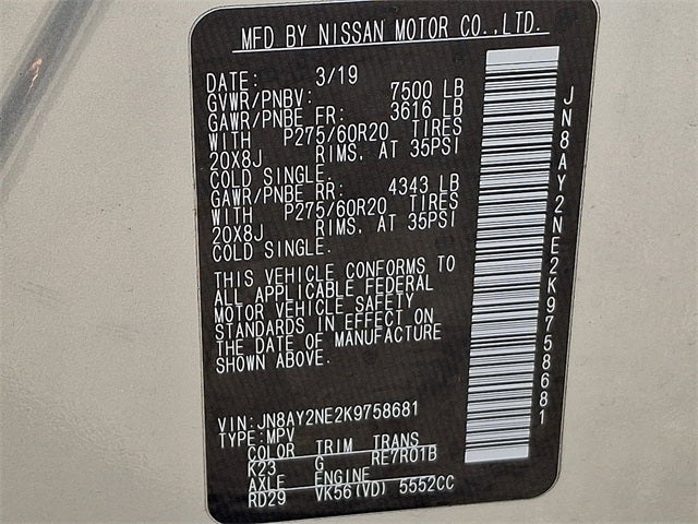 2019 Nissan Armada Platinum