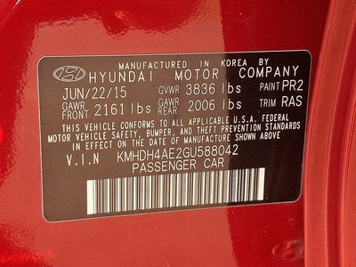 2016 Hyundai Elantra SE