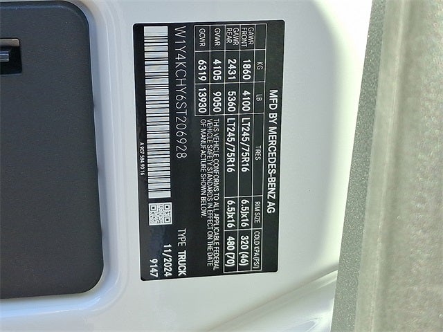 2025 Mercedes-Benz Sprinter 2500 Cargo 170 WB High Roof