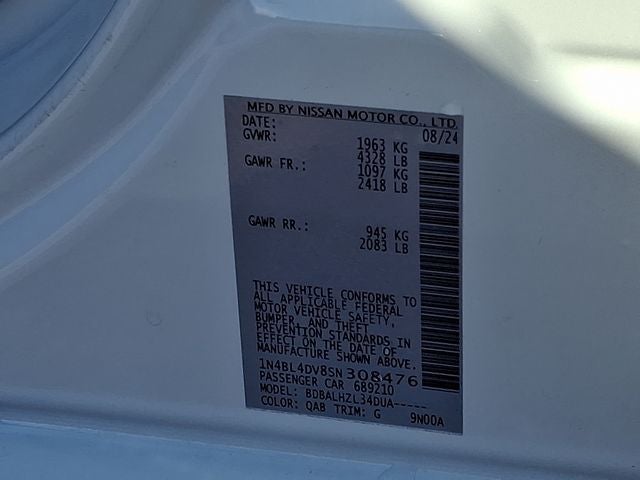 2025 Nissan Altima 2.5 SV