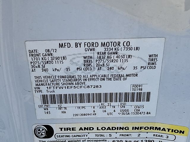 2012 Ford F-150 Lariat