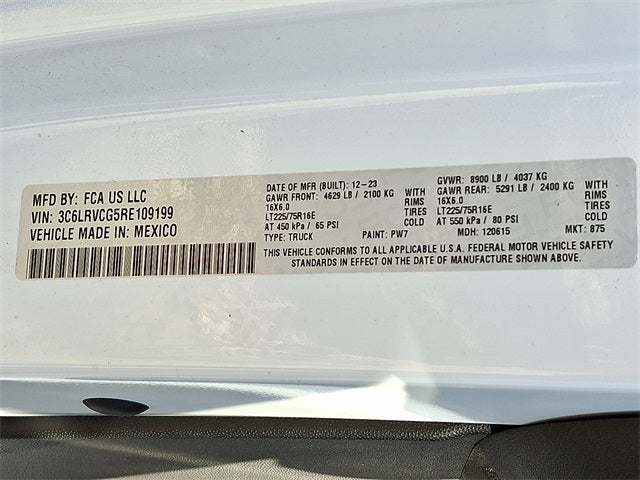 2024 RAM ProMaster Cargo Van Tradesman