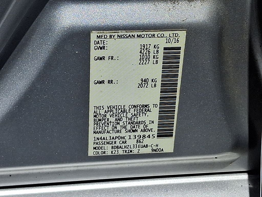 2017 Nissan Altima 2.5 SR