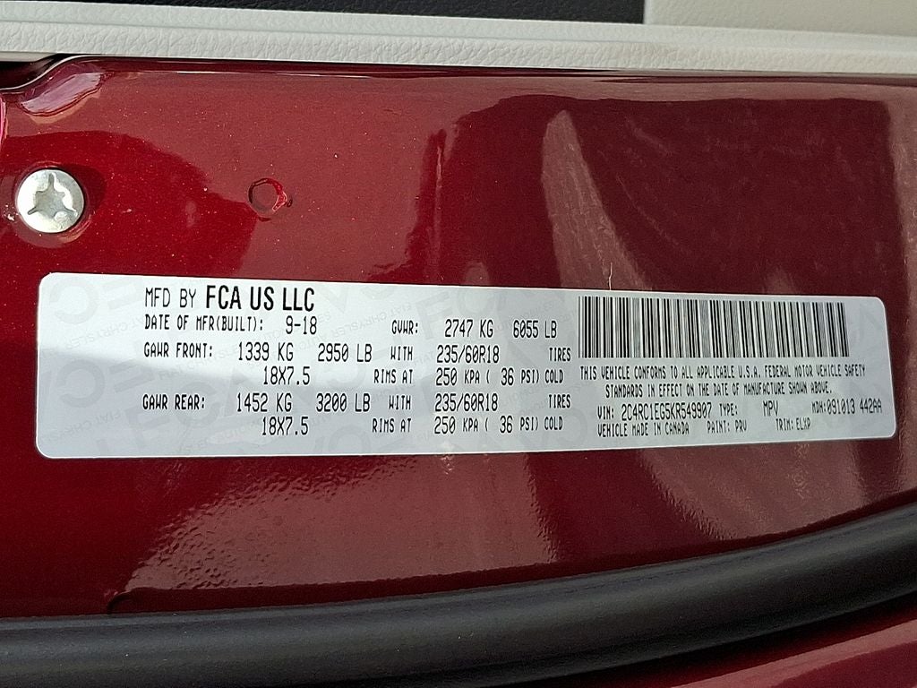 2019 Chrysler Pacifica Touring L Plus