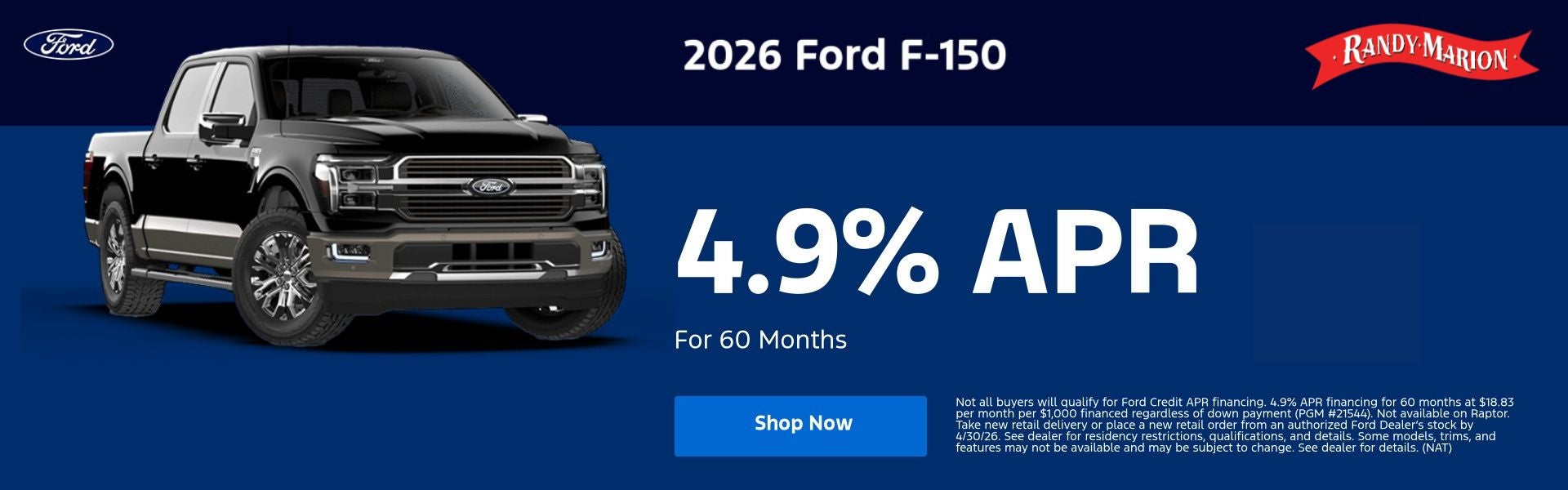 Ford F150 April Offer