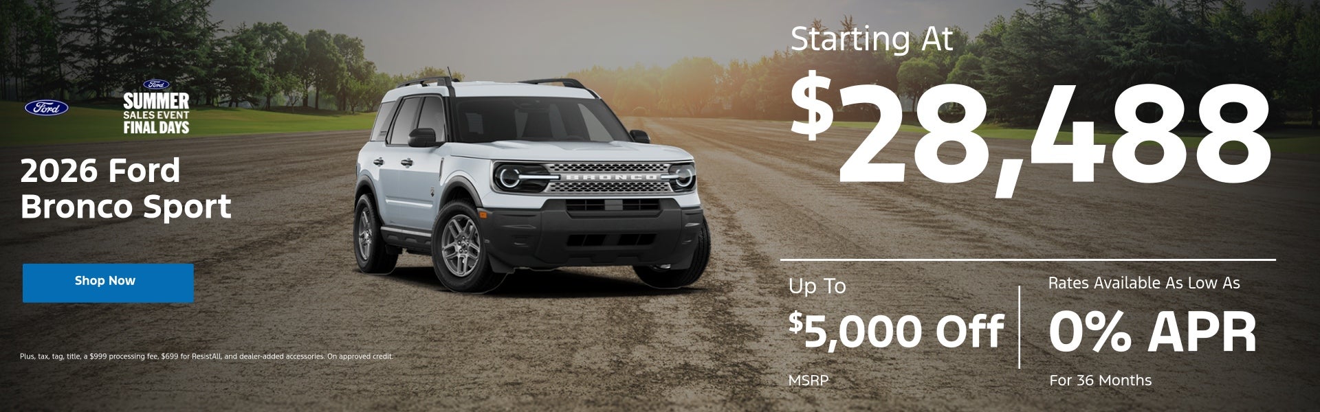 Bronco Sport Offers