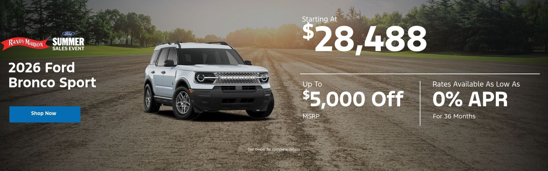 Bronco Sport Offers