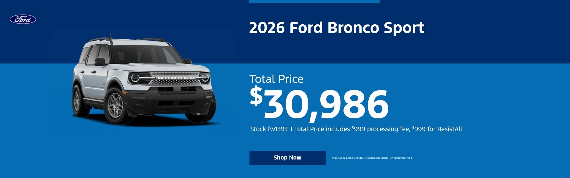 Ford Bronco Sport Offer