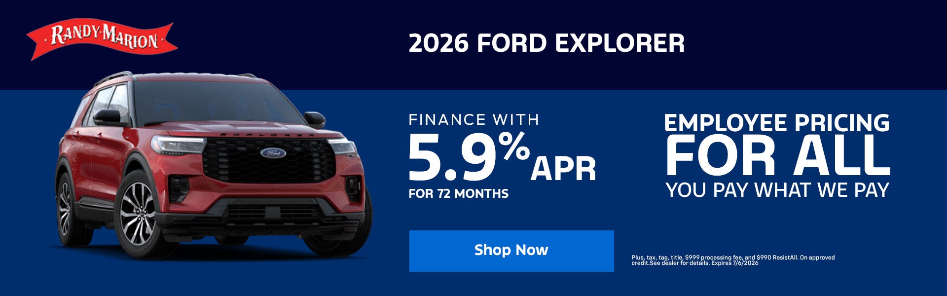 May Explorer Offer
